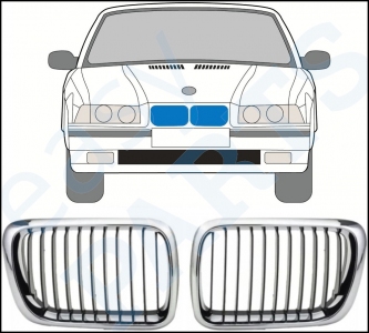 دبانة شبكة نيكل E36 | 95-00 R